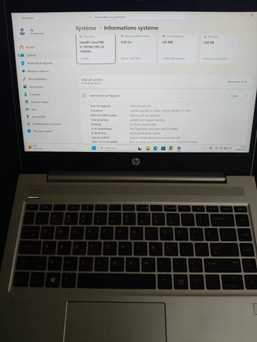Hp ProBook 440 G7 tactile i5 10eme 8/256