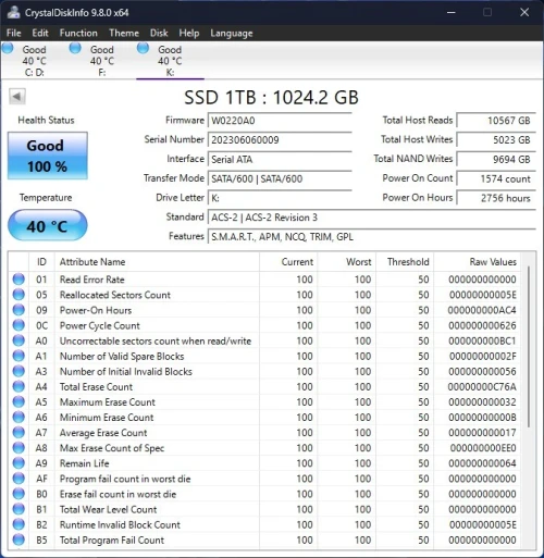 Disque dur ssd sata 1tb