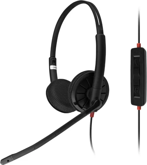Casque Plantronics filaire Poly stéréo double connectivité USB & Jack 3,5mm