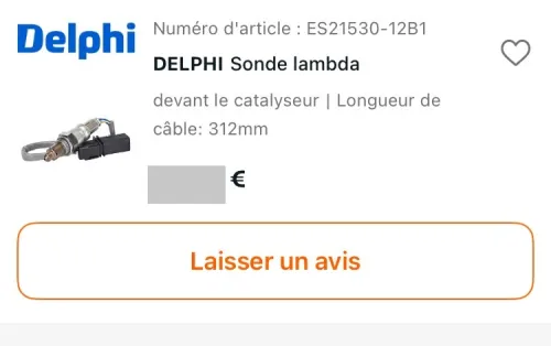 Sonde d oxygène 46339475