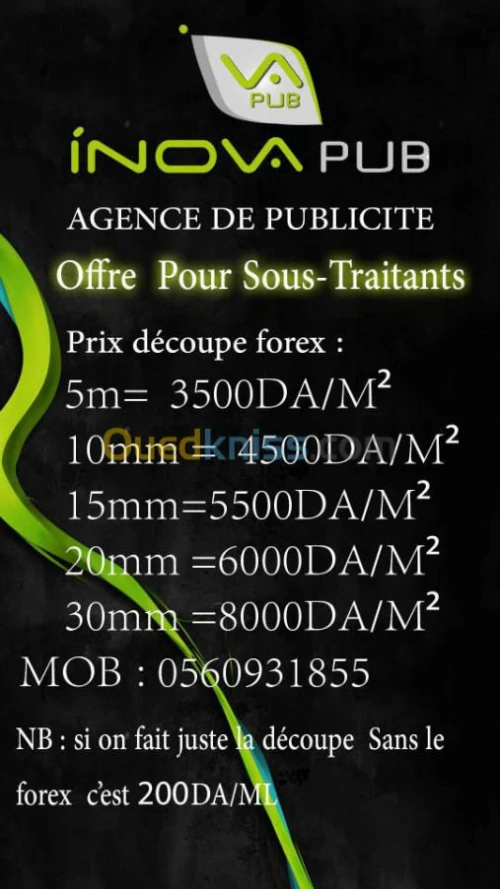 Découpe forex - mdf - plexiglas 