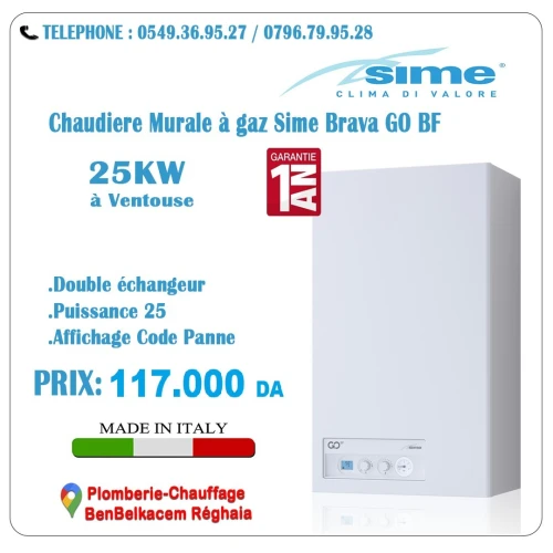 Chaudieres murale sime brava 25/30/40kw 