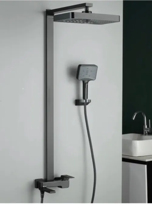 Colonne de douche PALMA Arthermo Black et Chromée avec mitigeur bain douche multifonctions