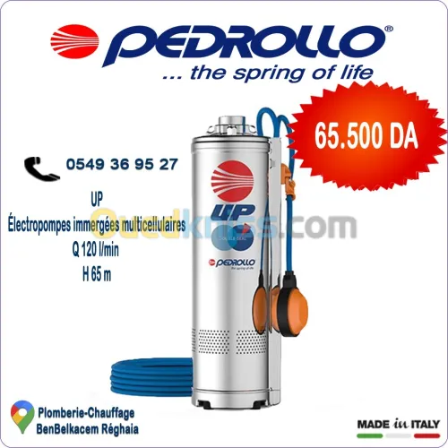 POMPE IMMERGEE PEDROLLO UP-4/5 GE 1.1KW 1.5HP