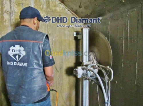 Sciage de béton armé au Disque/Algérie