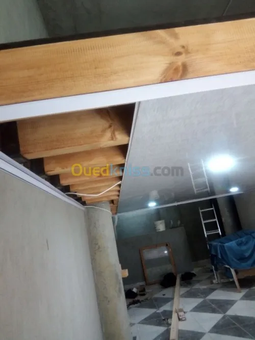 Rénov-intérieur BA13 plafond déco+Alum
