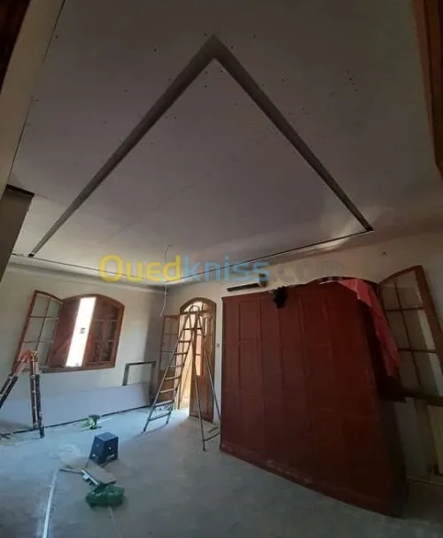 Rénov-intérieur BA13 plafond déco+Alum