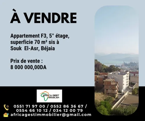 Vente Appartement F3 Bejaia Bejaia