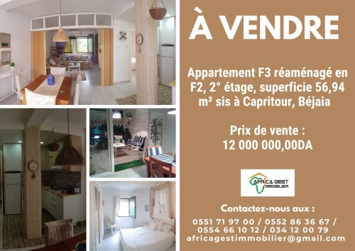 Vente Appartement F3 Bejaia Bejaia