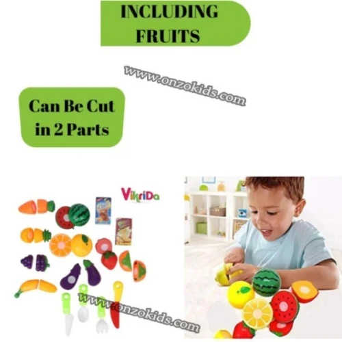 Ensemble de cuisine de jeu de fruits pour enfants 37 piéces avec accessoires