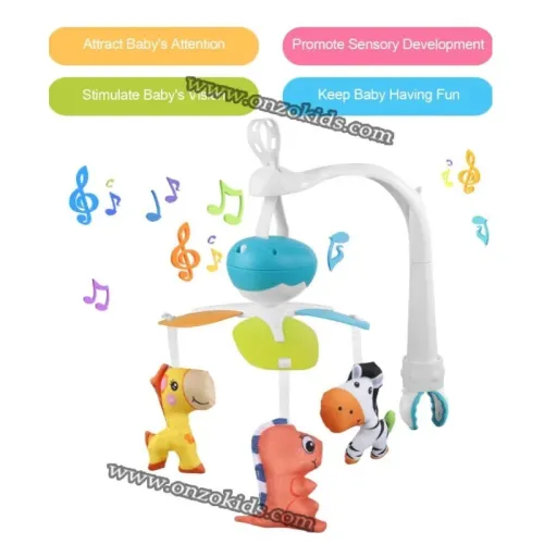 Jouet Musical pour Bébé Rotatif à 360  Cloche Lit