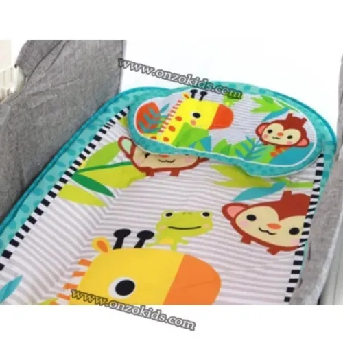 Berceau, Lit à bascule avec tapis 2en1, sons et vibrations pour Bébé