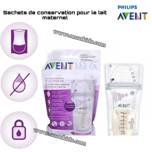 Sachets de conservation de lait maternel - Avent Philips