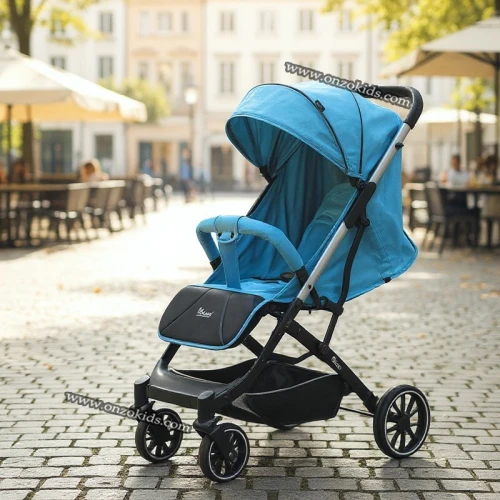Poussette de luxe Compacte avec cache Pieds pour voyage - Requin