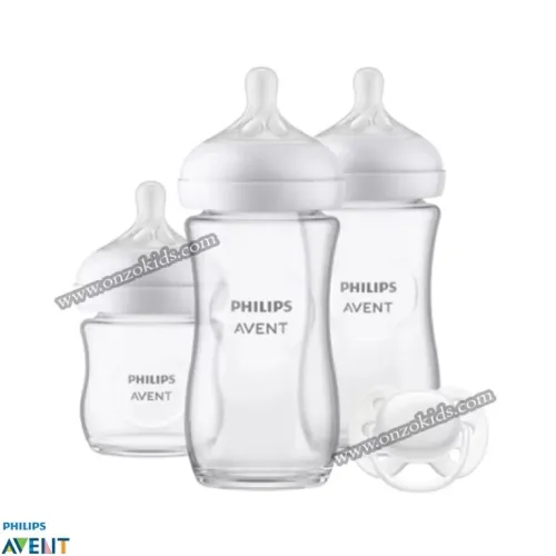 Coffret Biberons Avec Sucette en Verre Response Naturel - AVENT PHILIPS