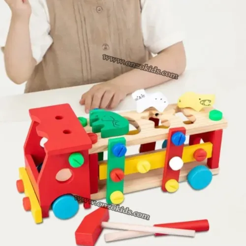 jeux éducatif  Voiture en bois colorée plusieurs modèles