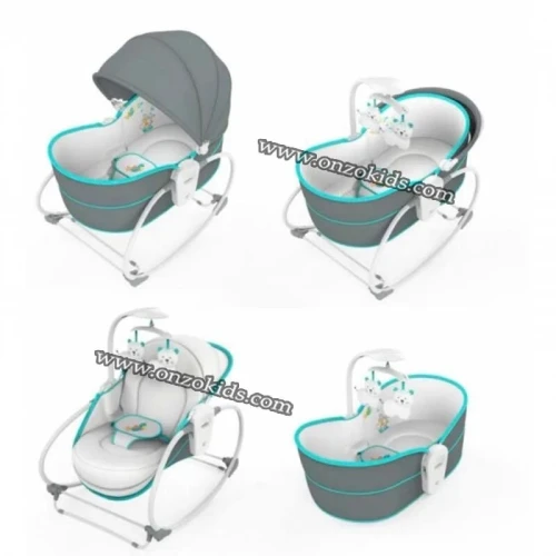 Berceau, Transat Bébé Portable Vibrant et Musical 6en1