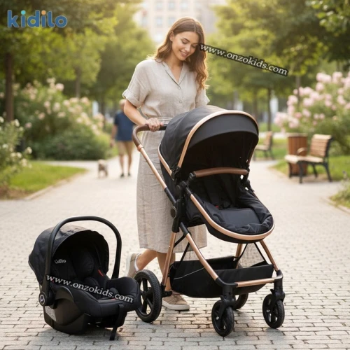Poussette Landau de Luxe Réversible 4en1 - Kidilo