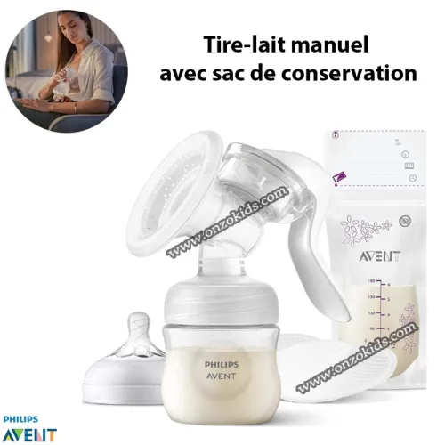Tire-lait manuel avec sac de conservation | AVENT PHILIPS