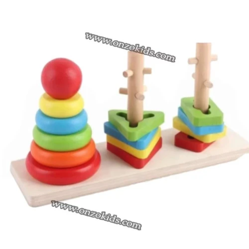 jouet éducatif Jeux de forme et pyramide en bois