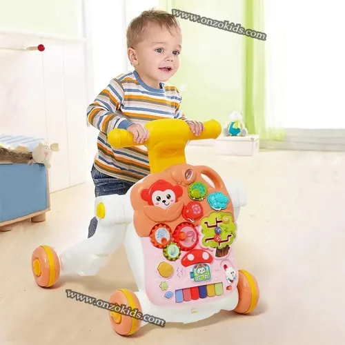 Trotteur marcheur multifonctionnel 2en1 pour bébé