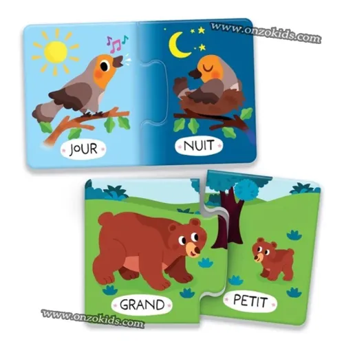 16 mini puzzles pour apprendre des mots et leur contraire - Clementoni