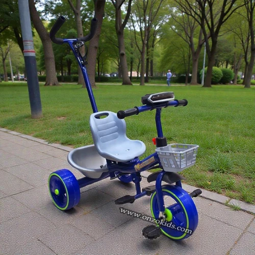 Vélo enfant tricycle multifonction avec poignée de poussée