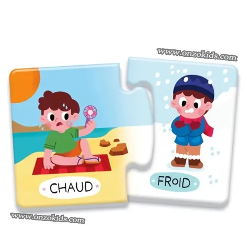 16 mini puzzles pour apprendre des mots et leur contraire - Clementoni