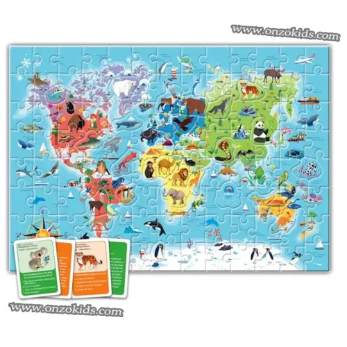 Puzzle à la découverte du monde - Clementoni