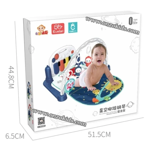 Tapis d'éveil piano pour bébé 6 en 1 Multifonction avec télécommande et Projection