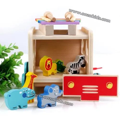 Jouet éducatif Remorque en bois Xylophone en Bois
