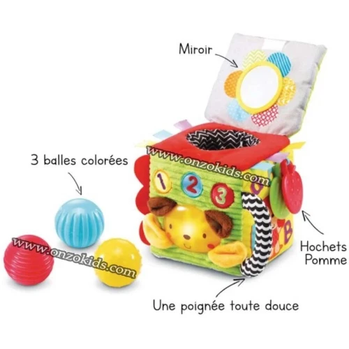 Cube interactif éveil sensoriel Vtech
