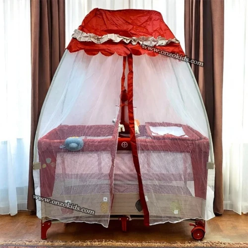 Lit parc style Tente balançoire et musical pour bébé - Pingouin