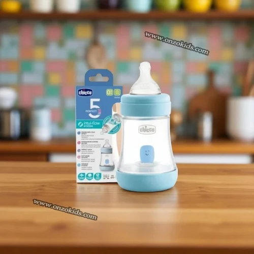 Biberon Perfect 150 Ml Bleu Flux Lent  - Chicco
