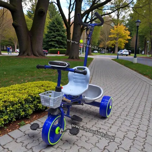 Vélo enfant tricycle multifonction avec poignée de poussée