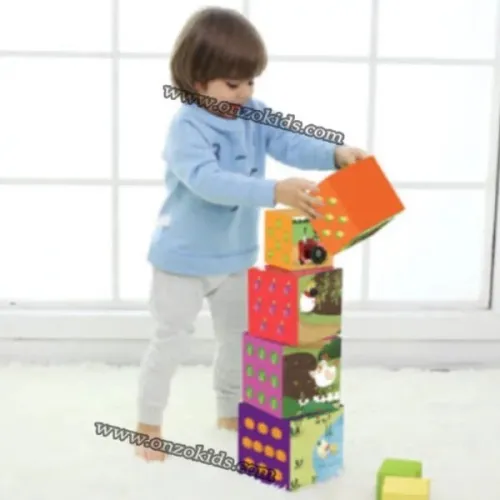 jeux éducatifs  10 cubes empilables de légumes, jouet pour enfants