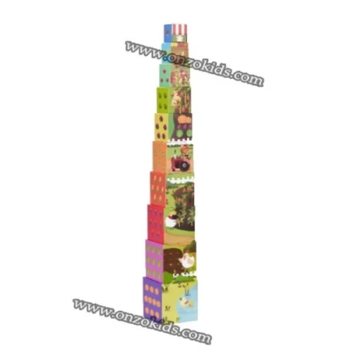 jeux éducatifs  10 cubes empilables de légumes, jouet pour enfants