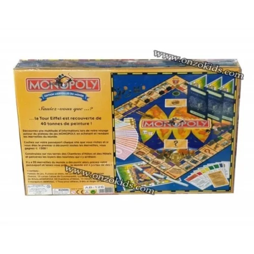 jeu de société MONOPOLY  EDITION MERVEILLES DU MONDE