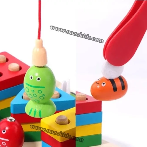 jeux éducatif Jeu de tri en bois Montessori Pegboard