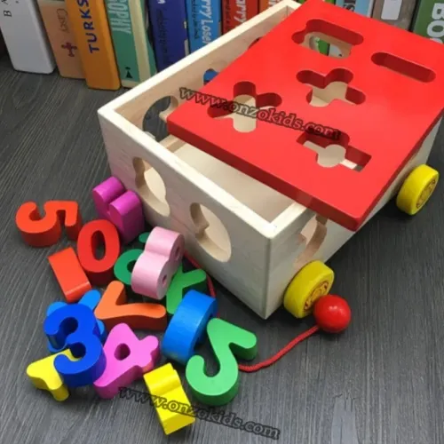 Cubes d'activité en bois, trieur en forme de bébé