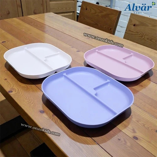 Lot de 3 Plateaux repas à compartiments en Silicon -  Alvar