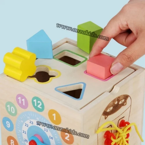 Jouet en Bois Bebe 8 en 1 Jeux Montessori jouet Educatifs pour Enfant