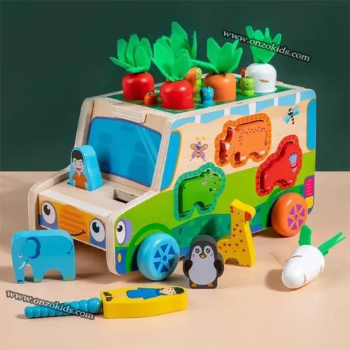 Forroby 5 en 1 Voiture en Bois Bébé
