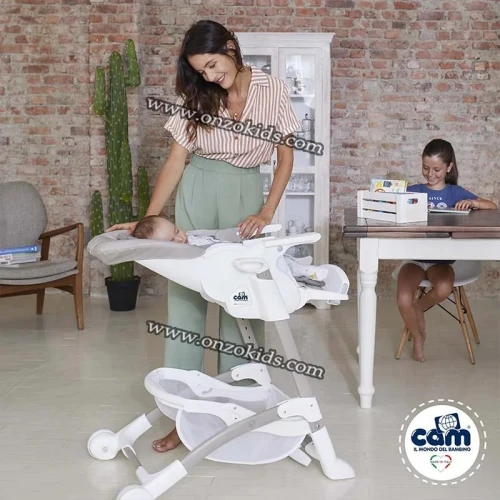 Chaise haute Istante réglable en 8 hauteurs  Cam