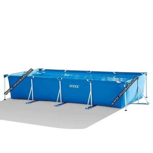 Piscine Metal frame rectangulaire tubulaire 450x 220x 84cm avec pompe de filtration  Intex