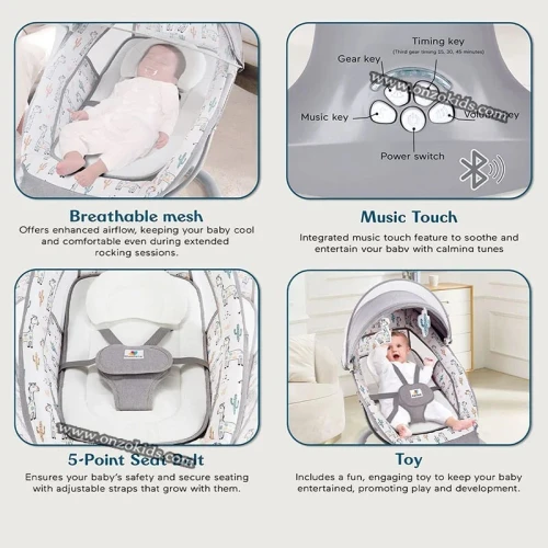 Balancelle électrique 3 en 1 pour bébé - Mastela
