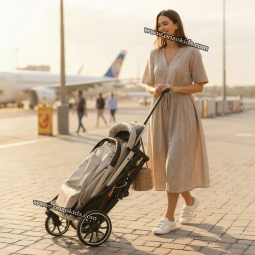 Poussette de luxe Compacte avec cache Pieds pour voyage - Requin