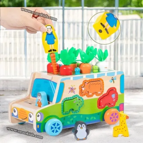 Forroby 5 en 1 Voiture en Bois Bébé