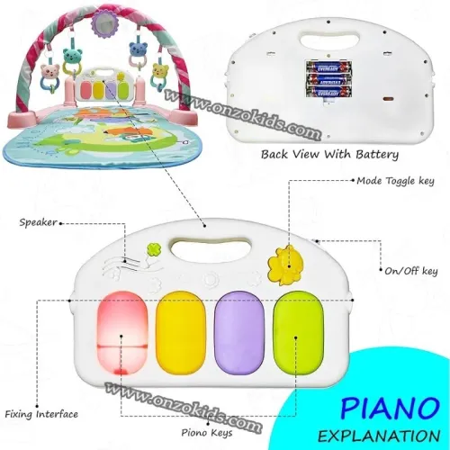 Tapis D'éveil Avec Piano Et Jouets Pour Bébé