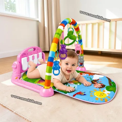 Tapis d'éveil Bébé Multifonction avec Arche et Jouets